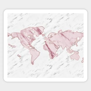 Wanderlust marble - pink stone Sticker